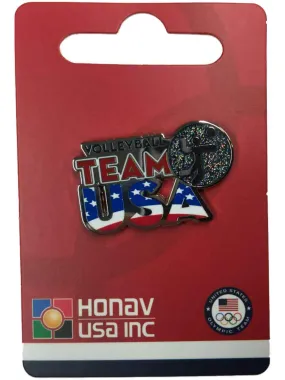 2020 Summer Olympics Tokyo Japan "Team USA" Volleyball Pictogram Metal Lapel Pin