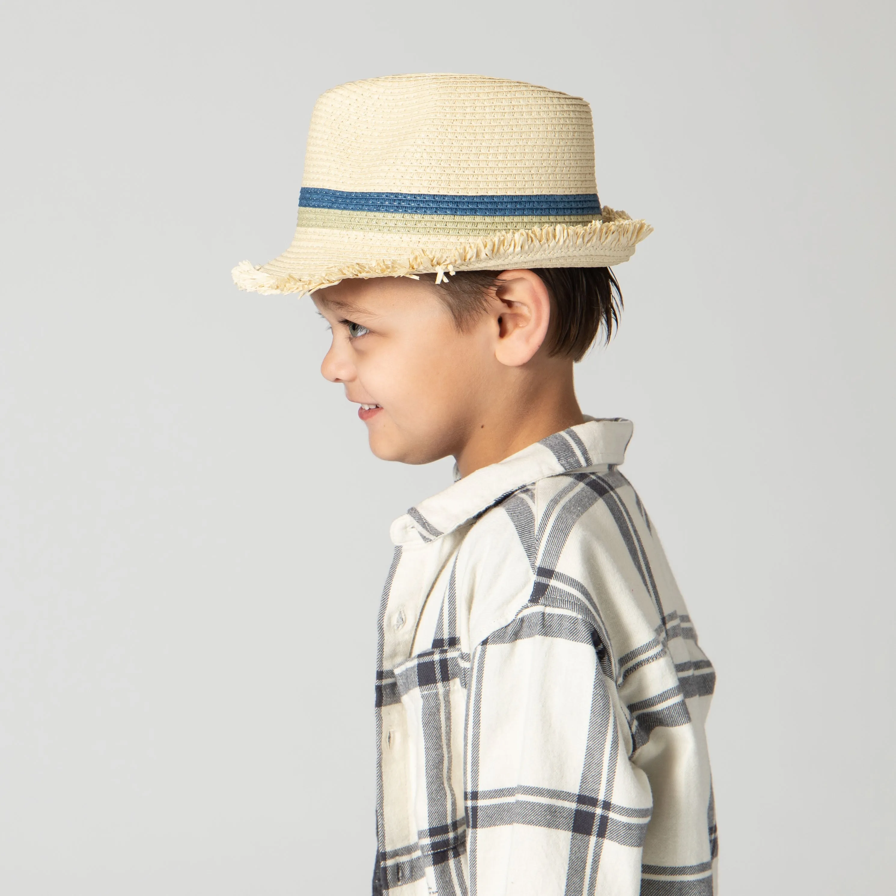 5-7 Year Old Kid Woven Paperbraid Fedora