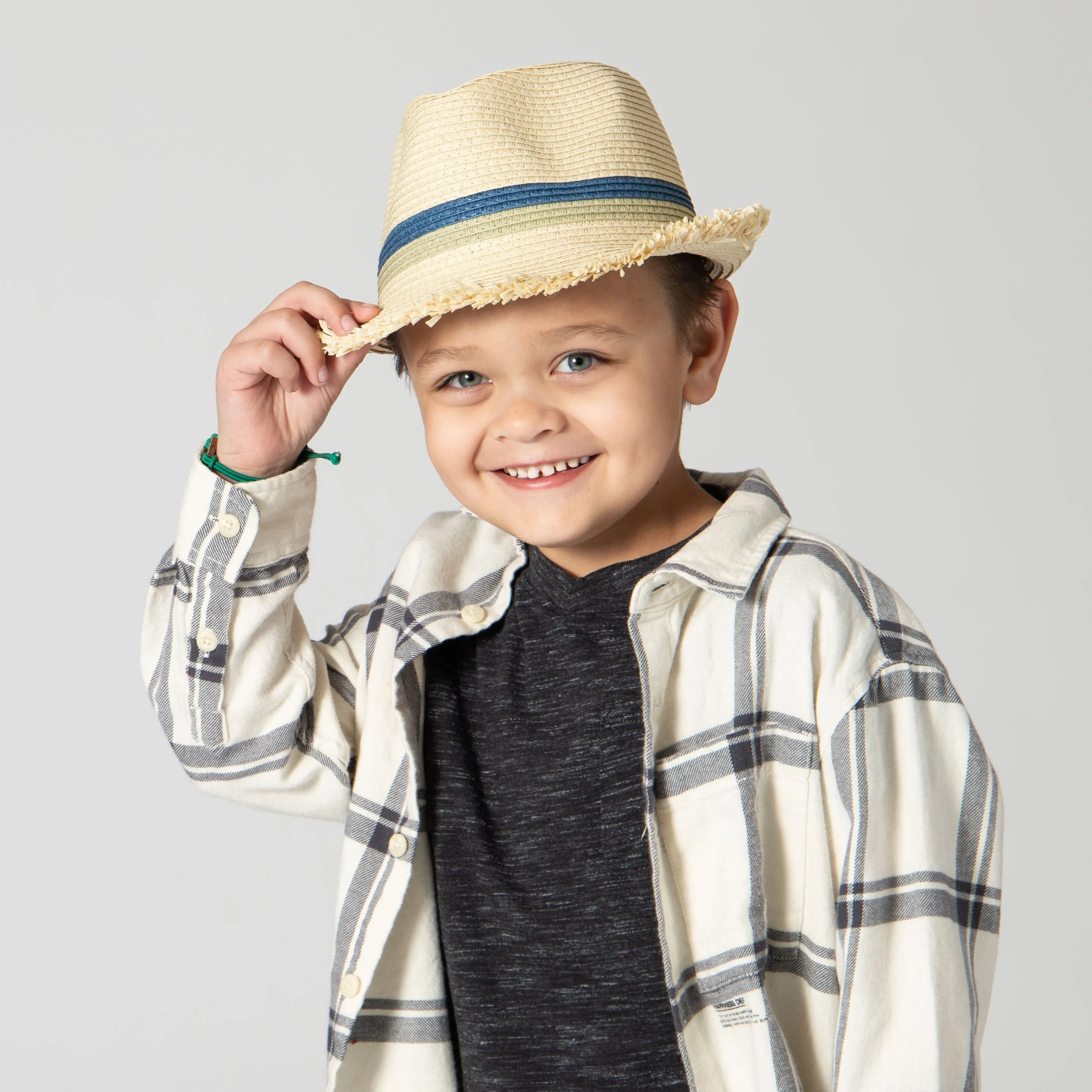 5-7 Year Old Kid Woven Paperbraid Fedora