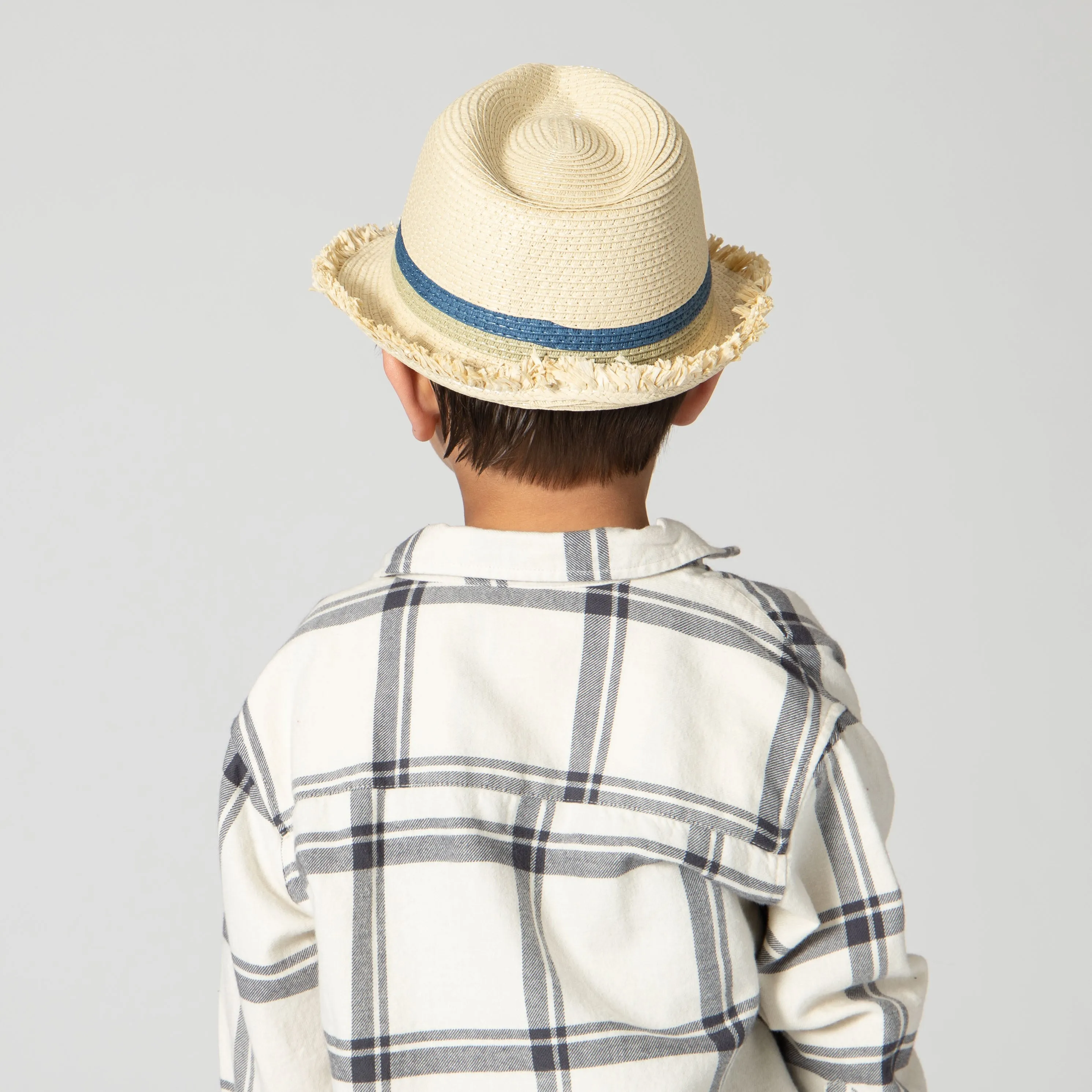 5-7 Year Old Kid Woven Paperbraid Fedora