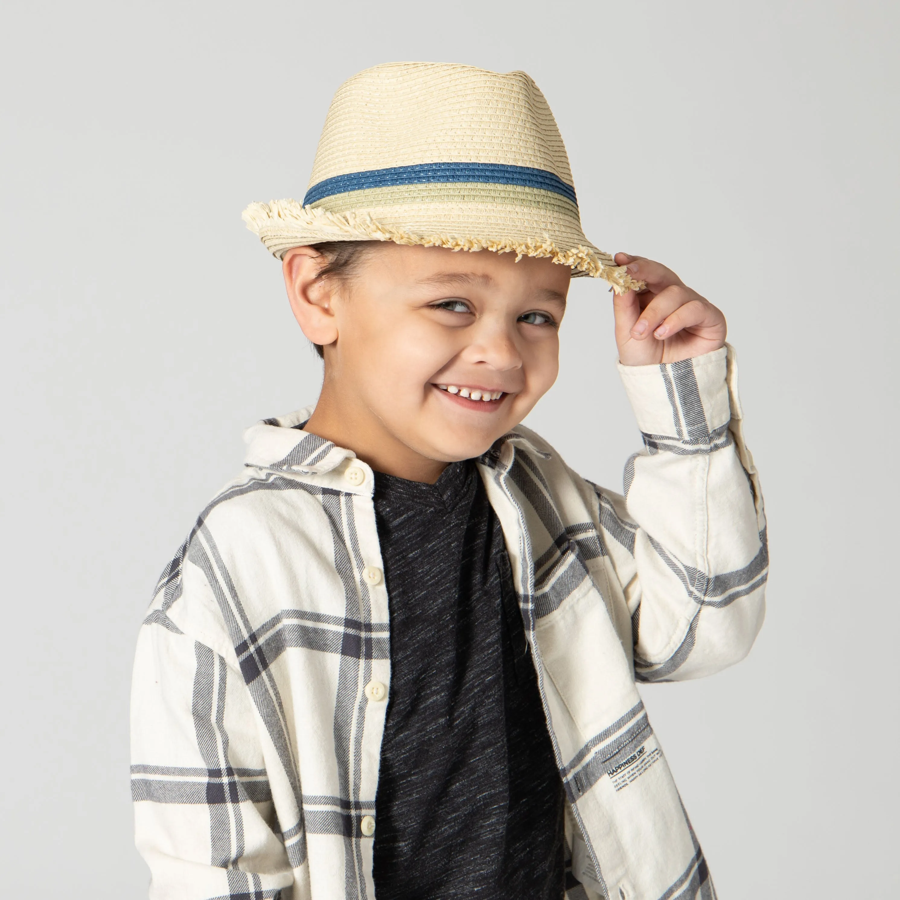 5-7 Year Old Kid Woven Paperbraid Fedora