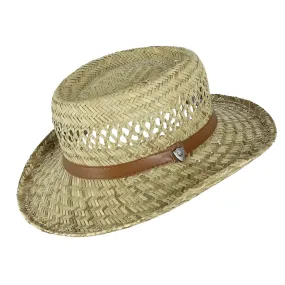 Ascentix Rush Straw Gambler Hat with Wide Brim