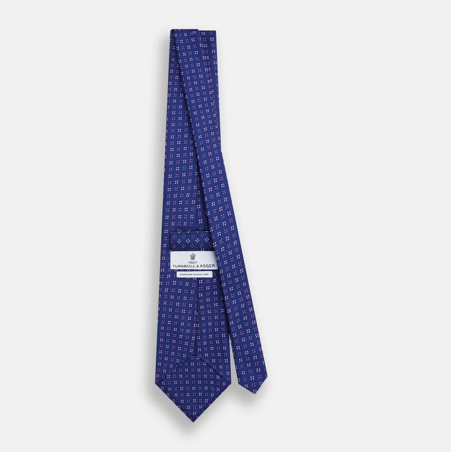 Blue and Pink Multi Dot Silk Tie