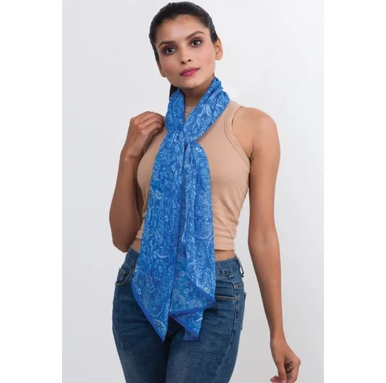 Blue Paisley Sahila Scarf