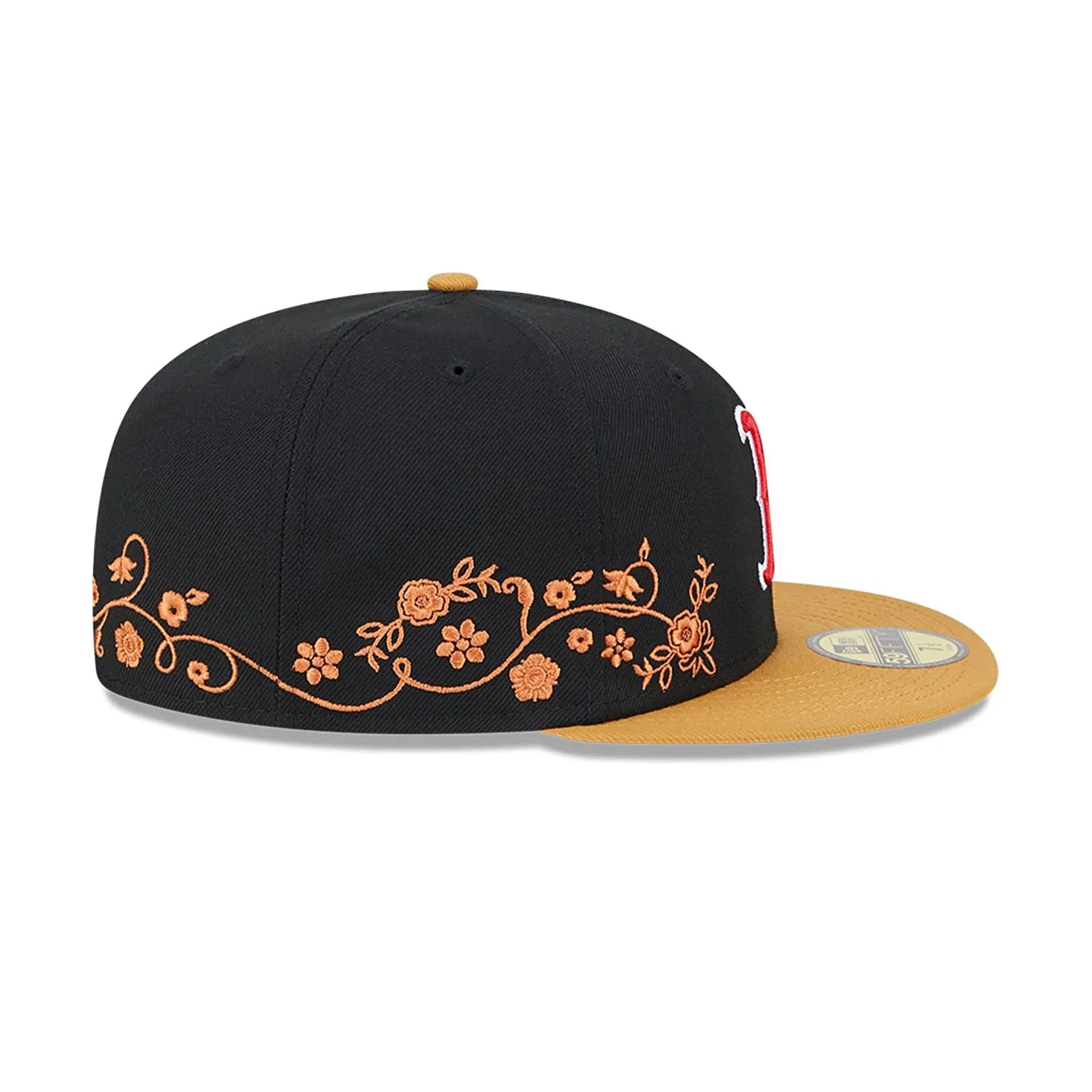 Boston Red Sox Floral Vine Black 59FIFTY Fitted Cap