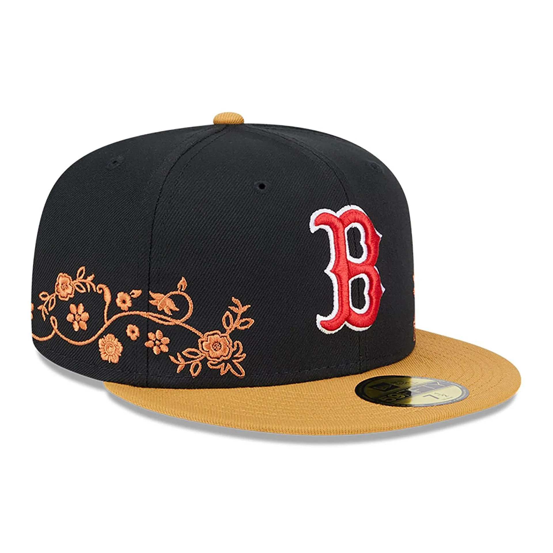 Boston Red Sox Floral Vine Black 59FIFTY Fitted Cap