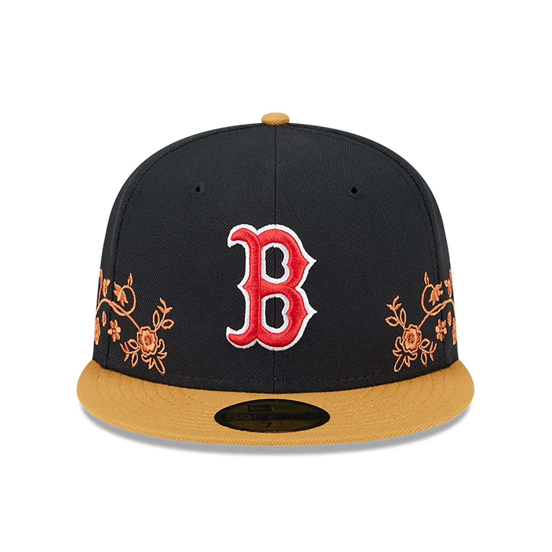 Boston Red Sox Floral Vine Black 59FIFTY Fitted Cap