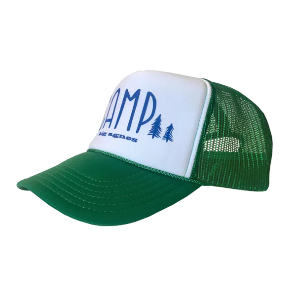 Camp Trucker Hat - White/Kelly Green