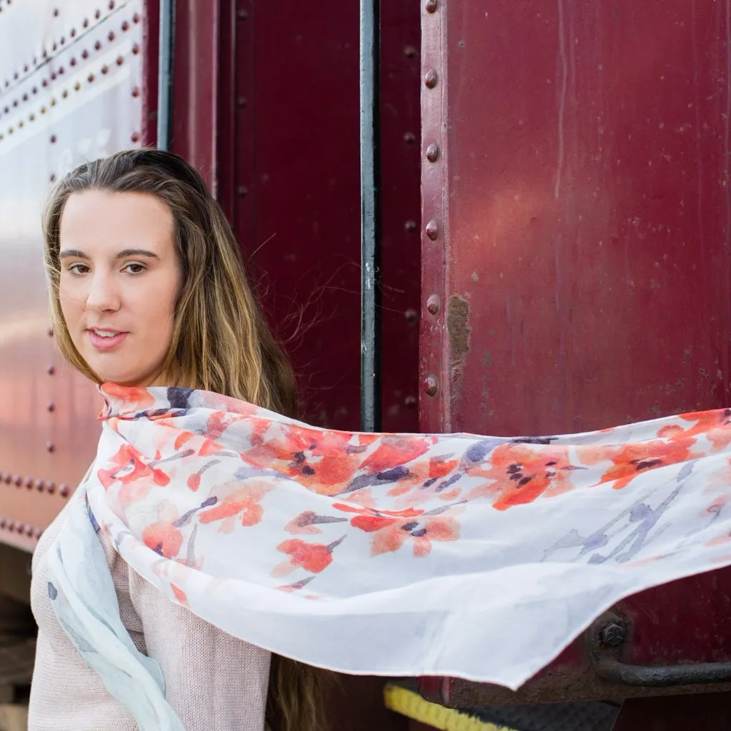 Cherry Blossom Silk Scarf