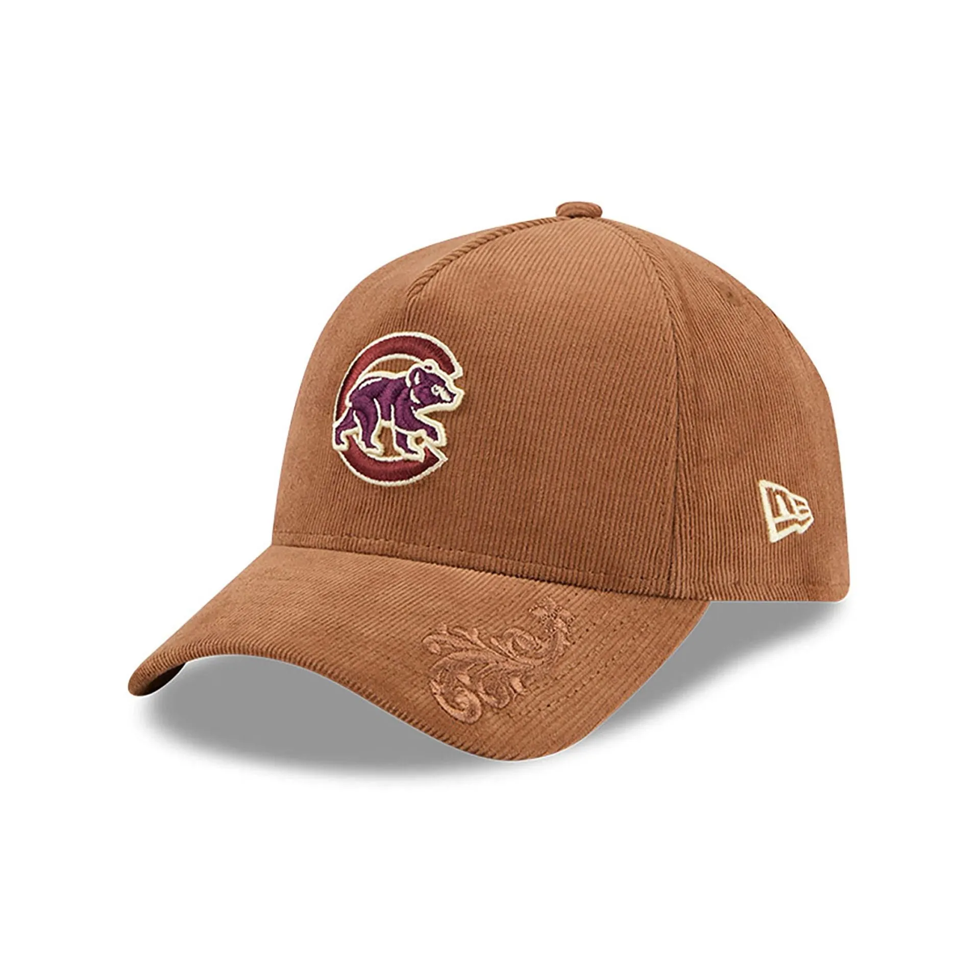 Chicago Cubs Ornamental Cord Brown 9FORTY A-Frame Adjustable Cap