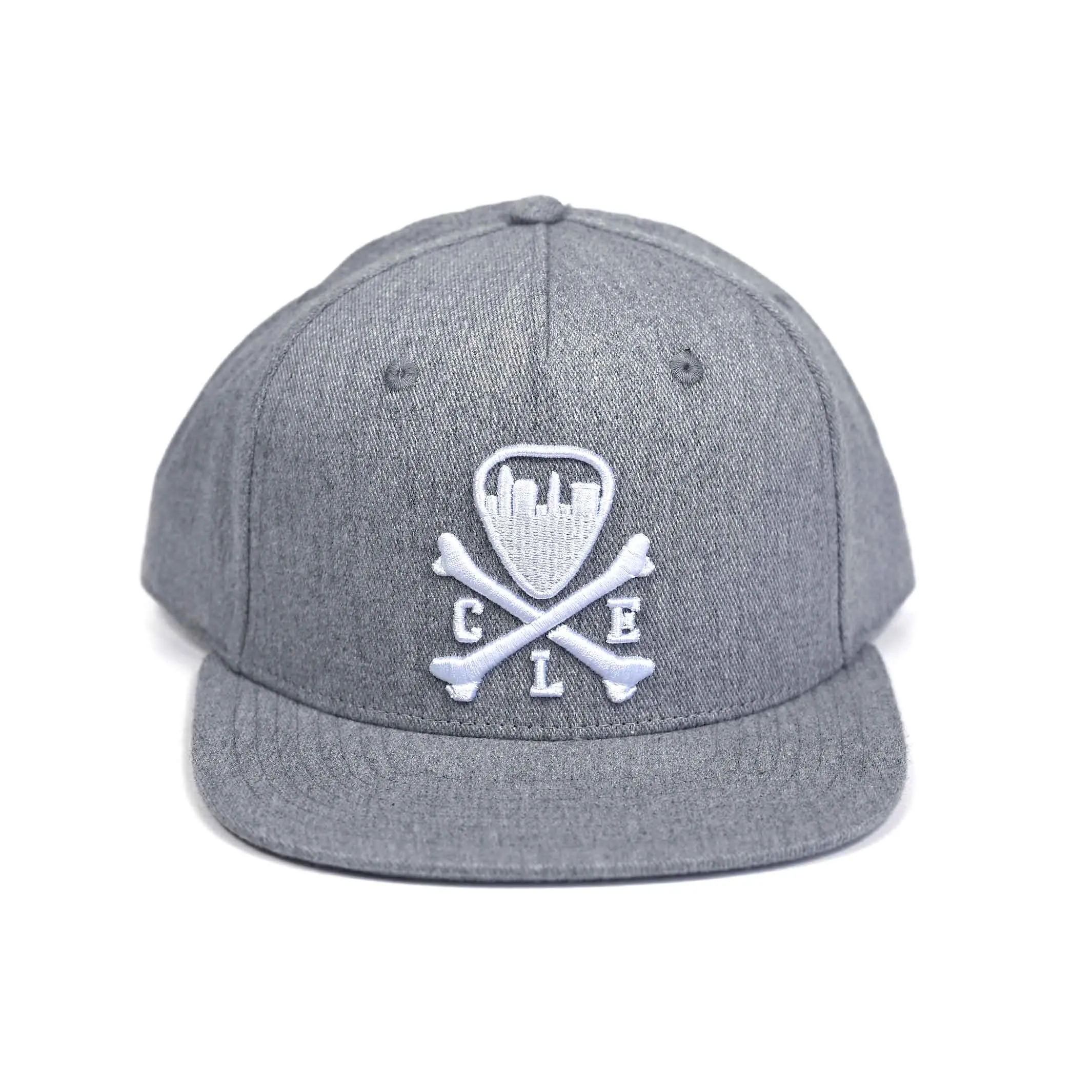 CLE Logo Snapback Hat - Heather Grey