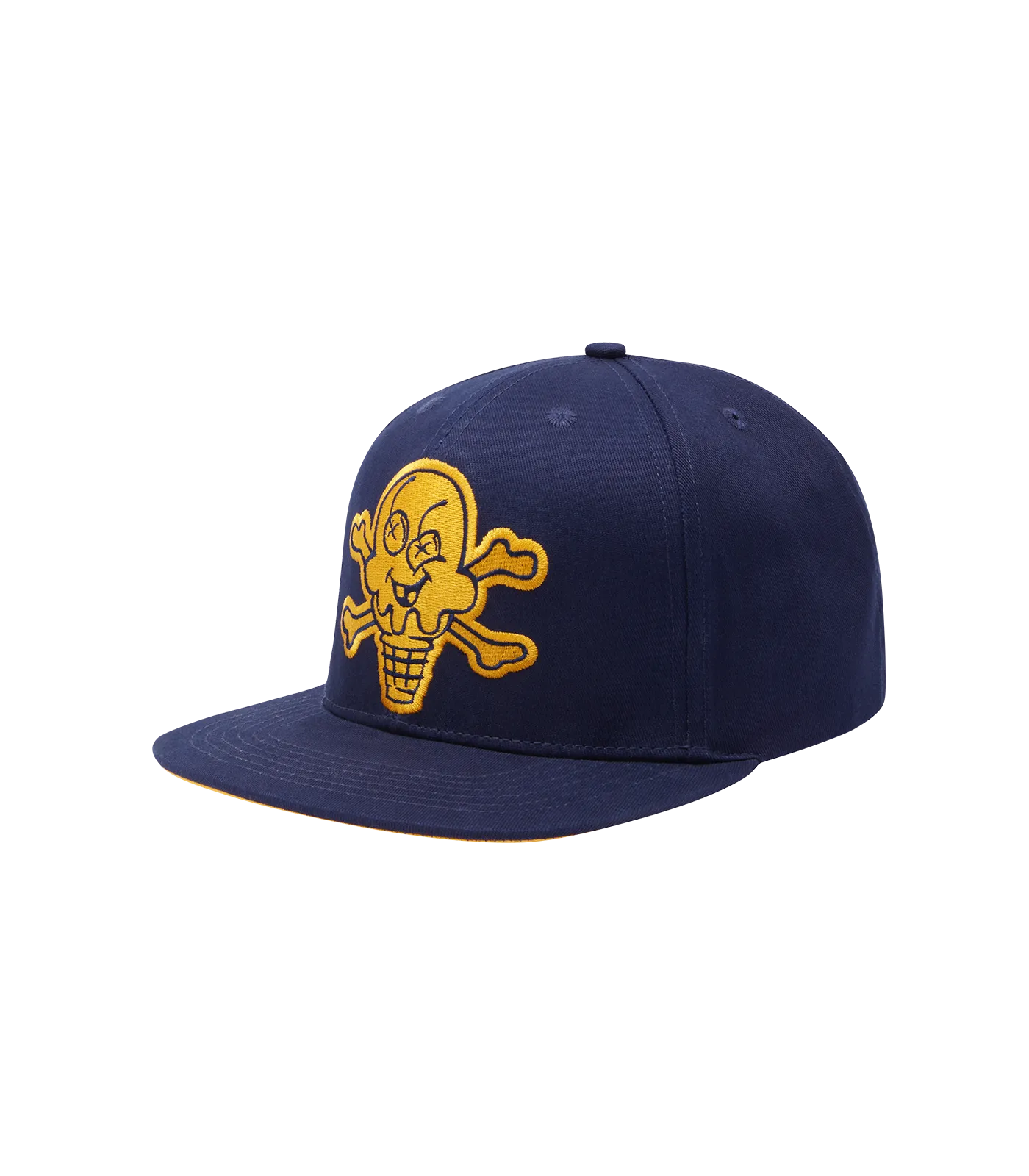 Stylish Blue 6-Panel Cap with Cones & Bones Design