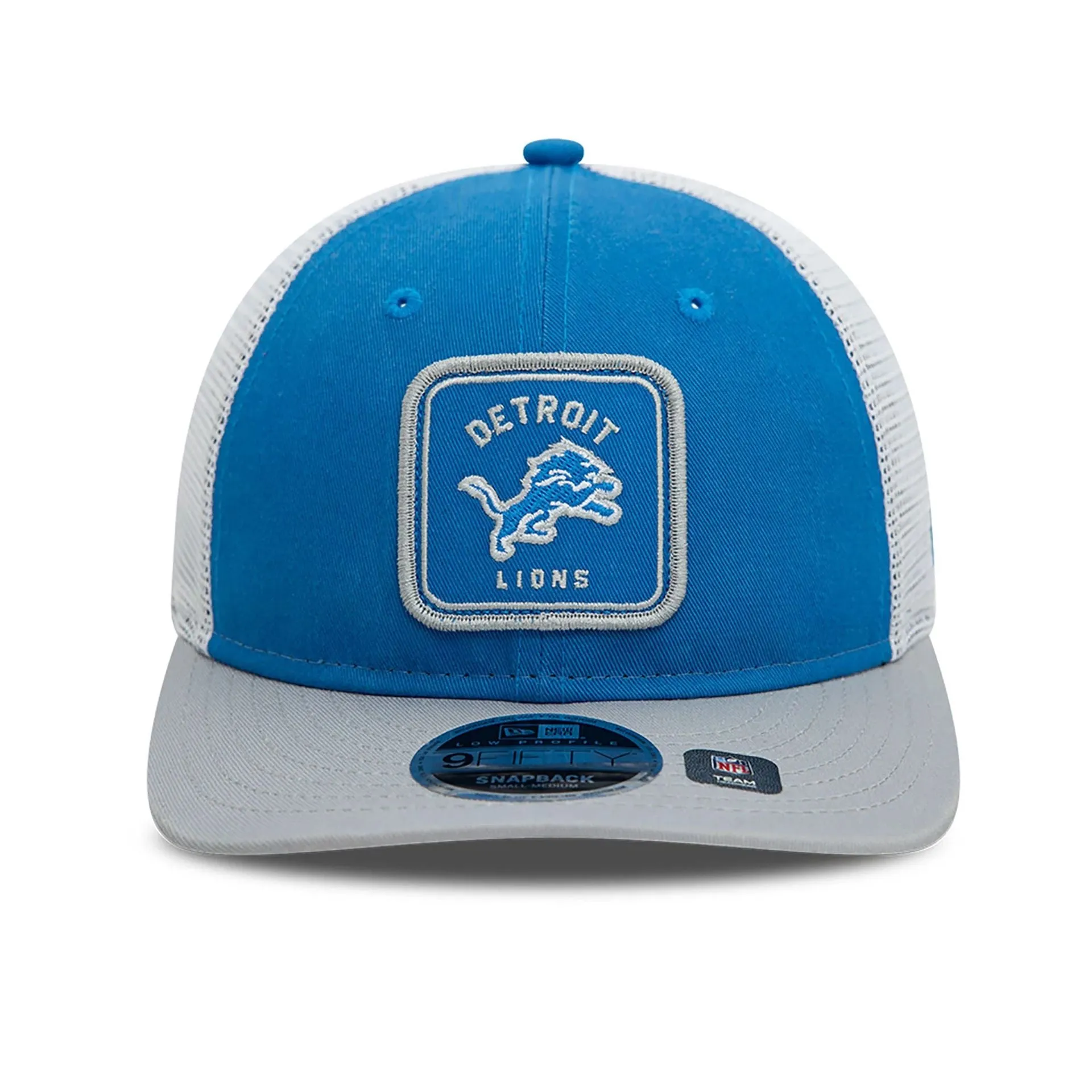 Blue Detroit Lions NFL Patch Low Profile 9FIFTY Snapback Cap