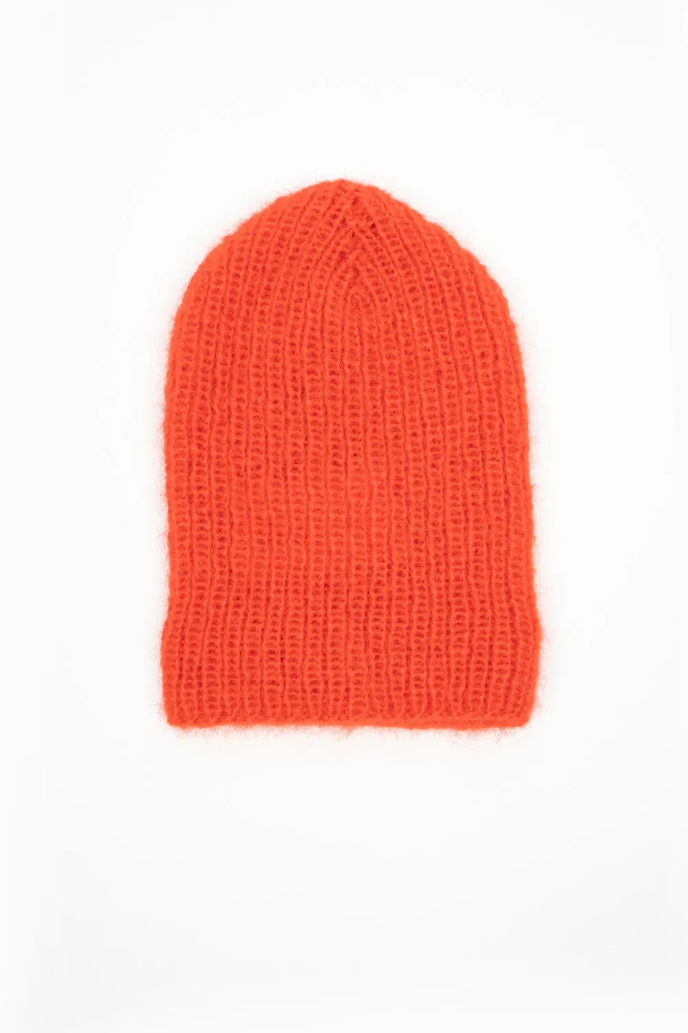 English Coast Hand Knitted Beanie Orange Red