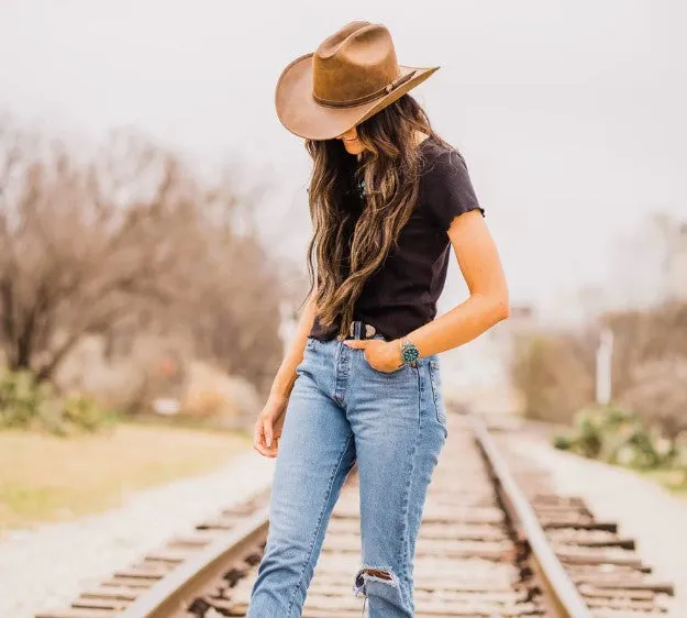 Gorge Copper Cattleman Leather Cowboy Hat