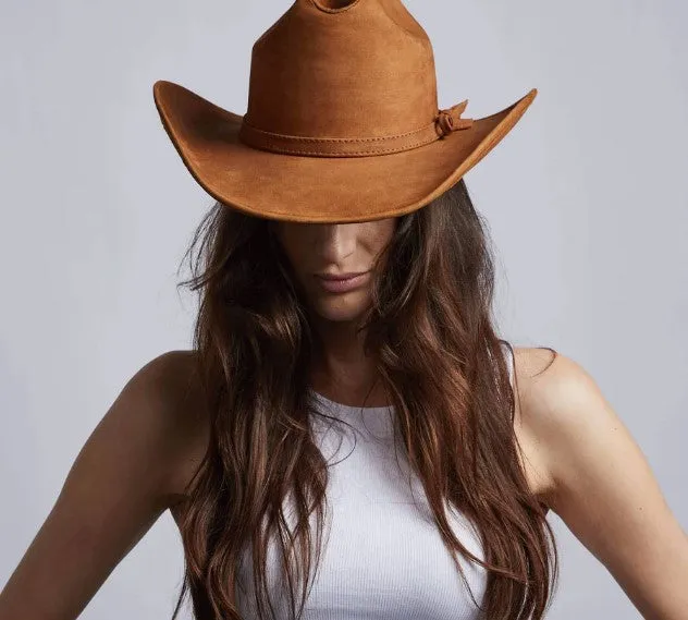 Gorge Copper Cattleman Leather Cowboy Hat