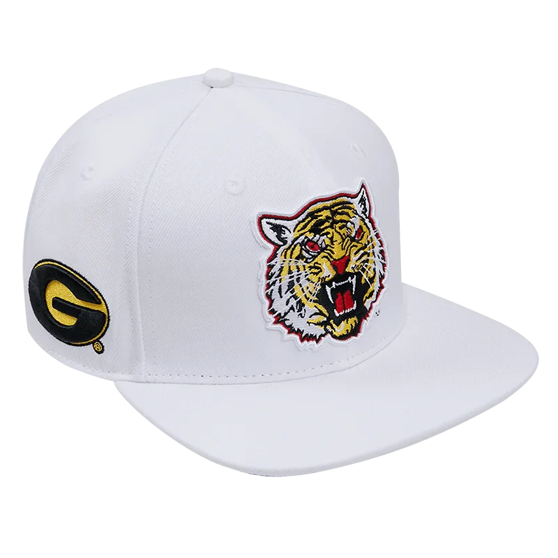 GRAMBLING STATE UNIVERSITY CLASSIC UNISEX WOOL SNAPBACK HAT (WHITE)