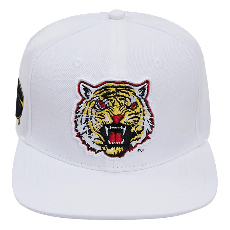 GRAMBLING STATE UNIVERSITY CLASSIC UNISEX WOOL SNAPBACK HAT (WHITE)