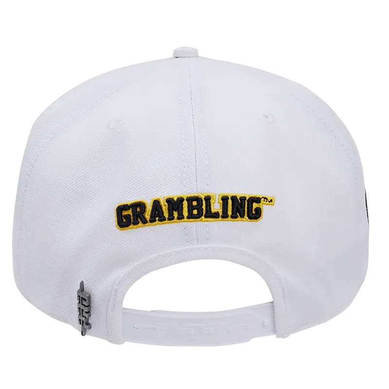 GRAMBLING STATE UNIVERSITY CLASSIC UNISEX WOOL SNAPBACK HAT (WHITE)