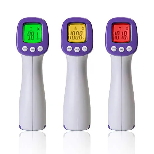 Heavy Duty Thermometer Infrared Forehead High Caliber Sensor No Contact with LCD Display for Medical Offices, Hospitals