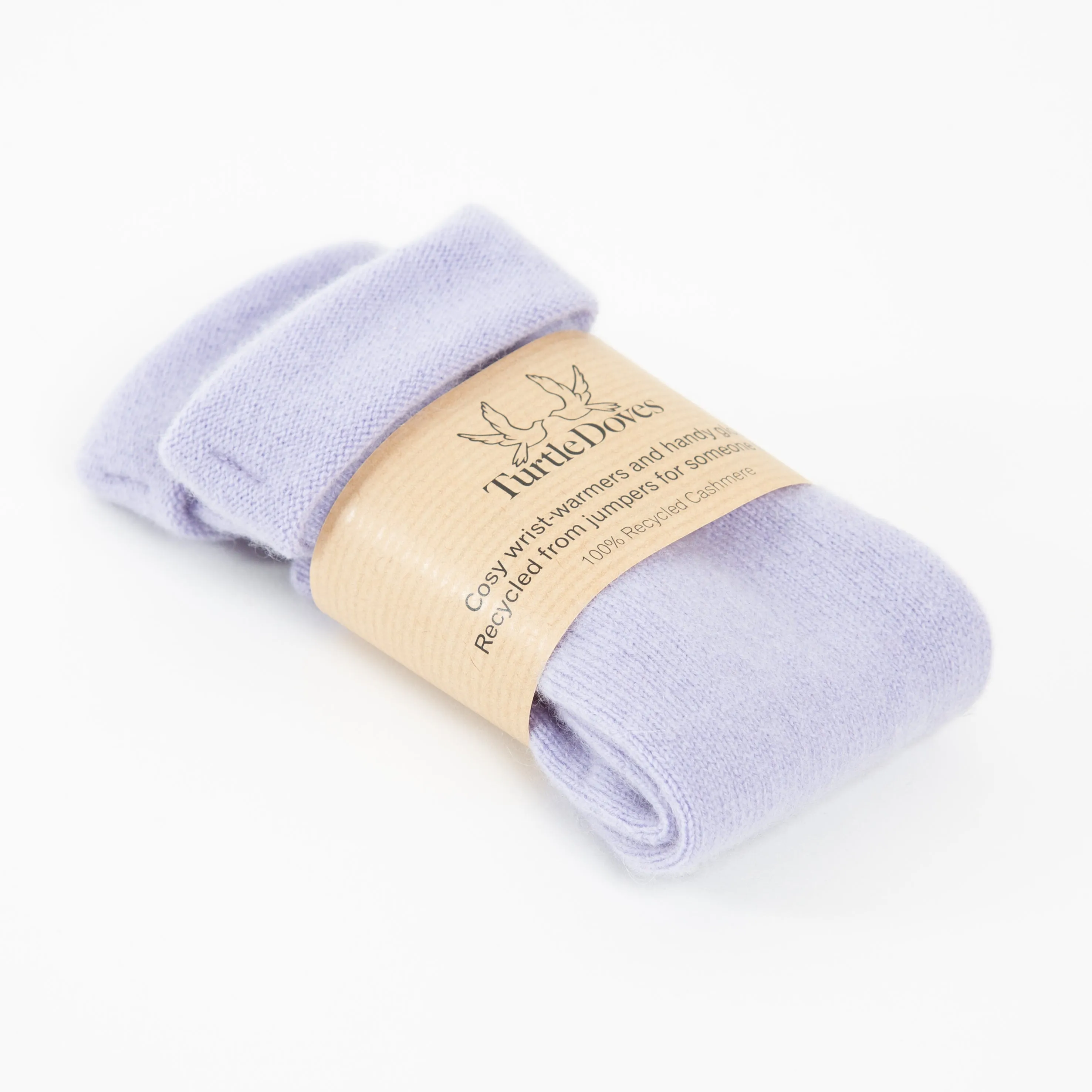 Lilac Cashmere Fingerless Gloves