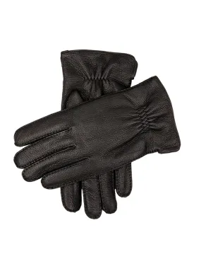 Men's Handsewn Three-Point Cashmere-Lined Deerskin Leather Gloves