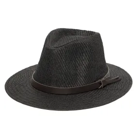 Men's Paper Fedora with Faux Leather Band