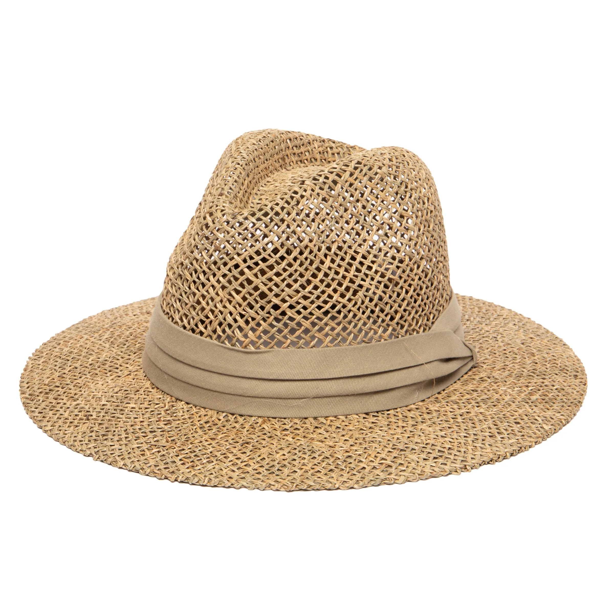 Mens Rush Straw Wide Brim Fedora