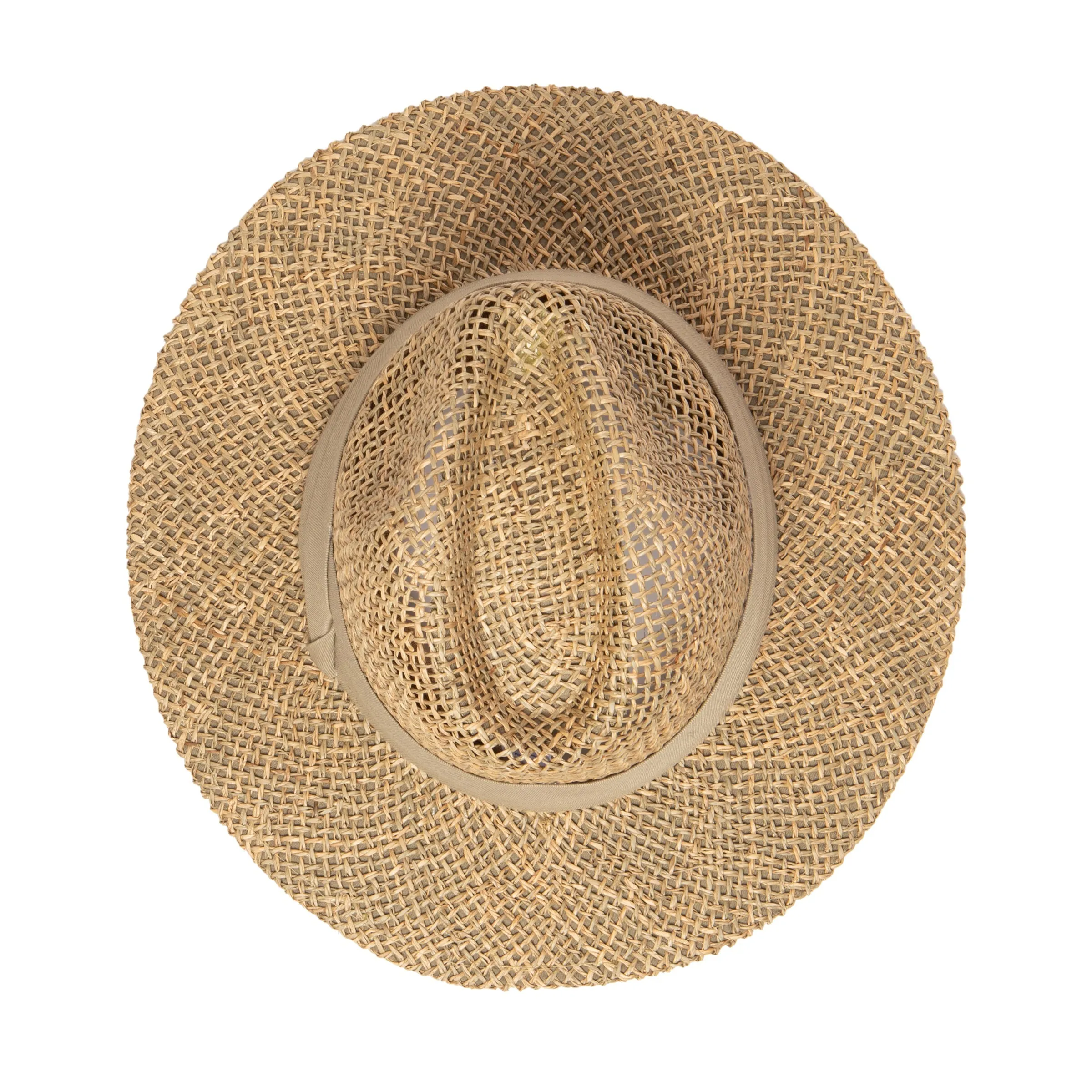 Mens Rush Straw Wide Brim Fedora