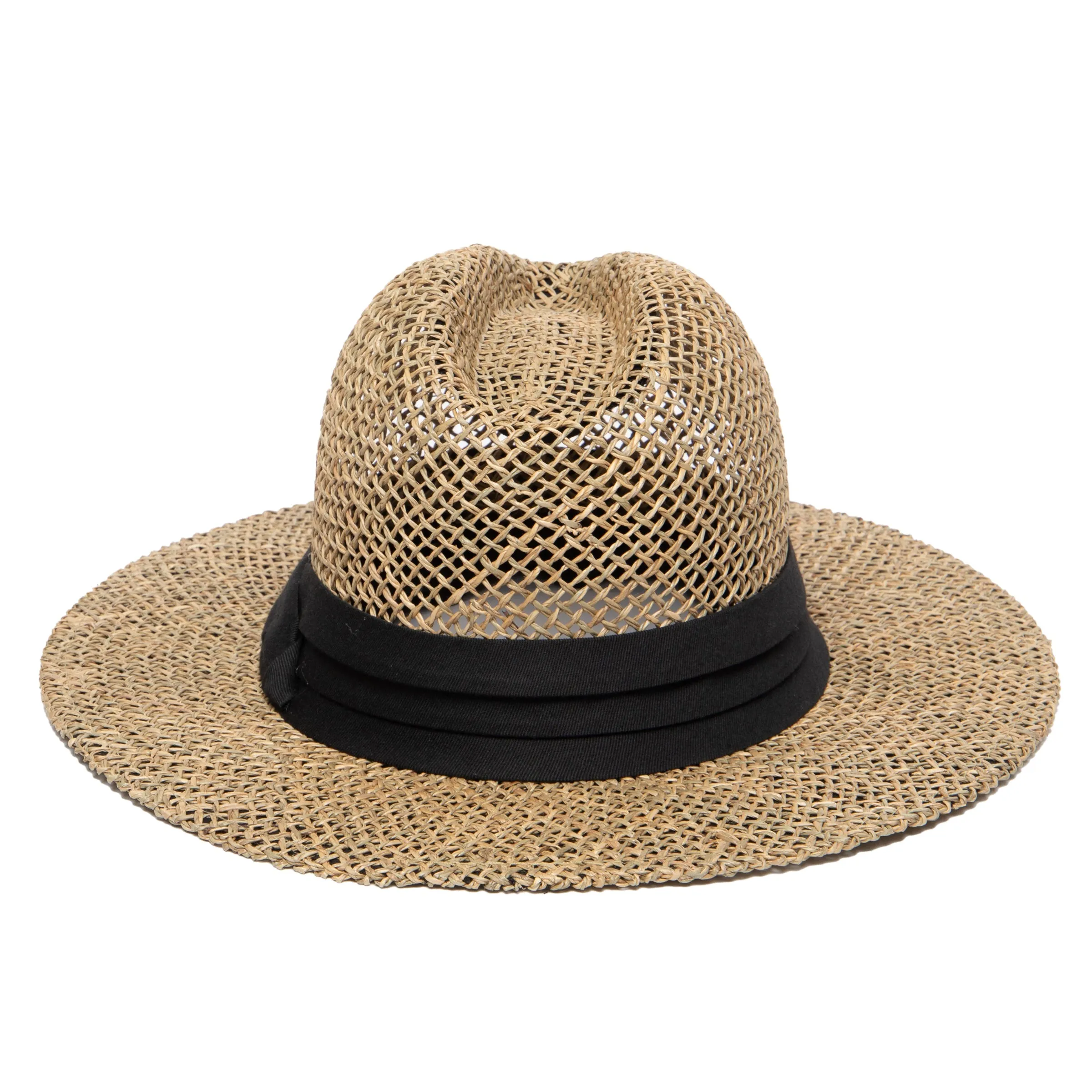 Mens Rush Straw Wide Brim Fedora