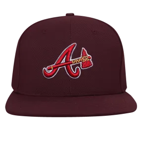 MLB ATLANTA BRAVES CLASSIC LOGO UNISEX SNAPBACK HAT (WINE)