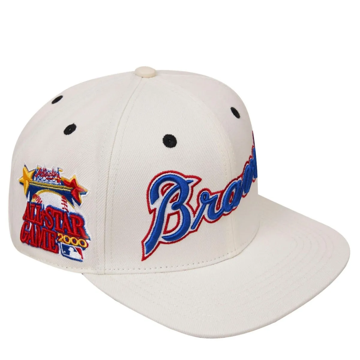 MLB ATLANTA BRAVES RETRO CLASSIC UNISEX LOGO WOOL SNAPBACK HAT (EGGSHELL)