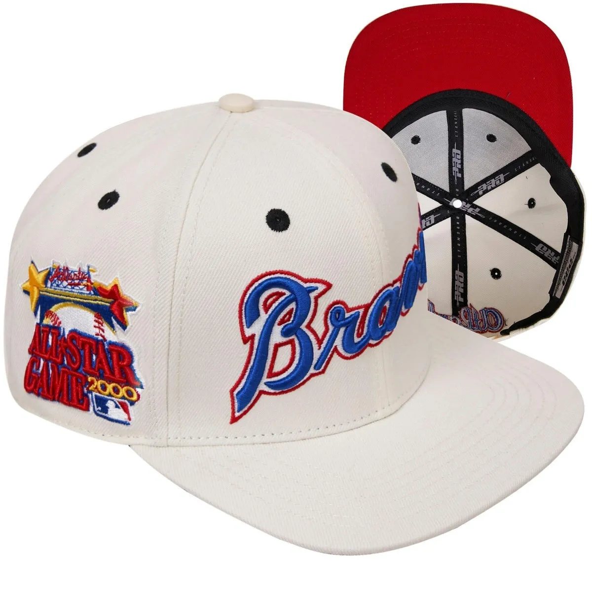 MLB ATLANTA BRAVES RETRO CLASSIC UNISEX LOGO WOOL SNAPBACK HAT (EGGSHELL)