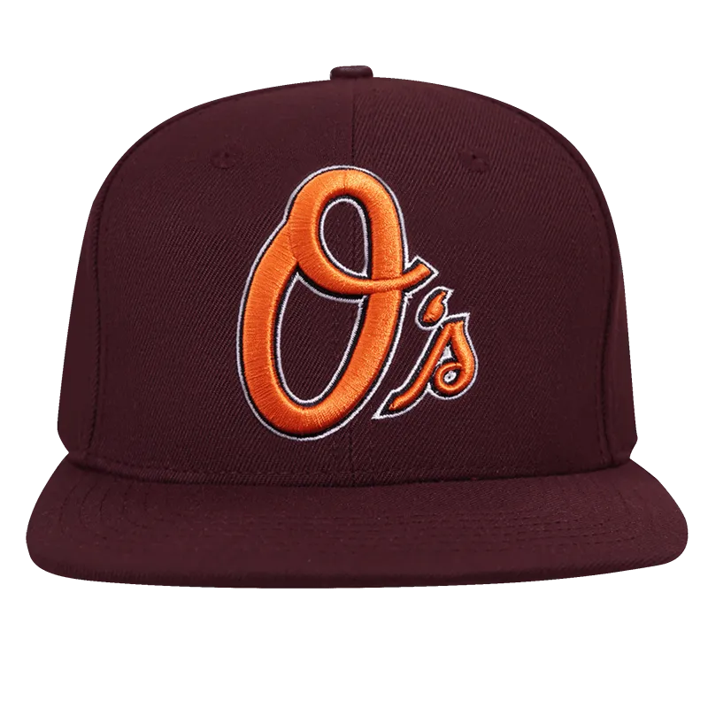 MLB BALTIMORE ORIOLES CLASSIC LOGO UNISEX SNAPBACK HAT (WINE)