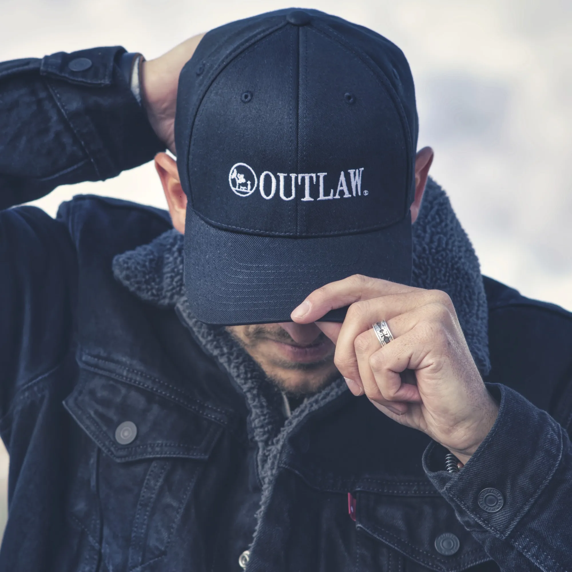 Outlaw Logo Embroidered Structured Twill Cap