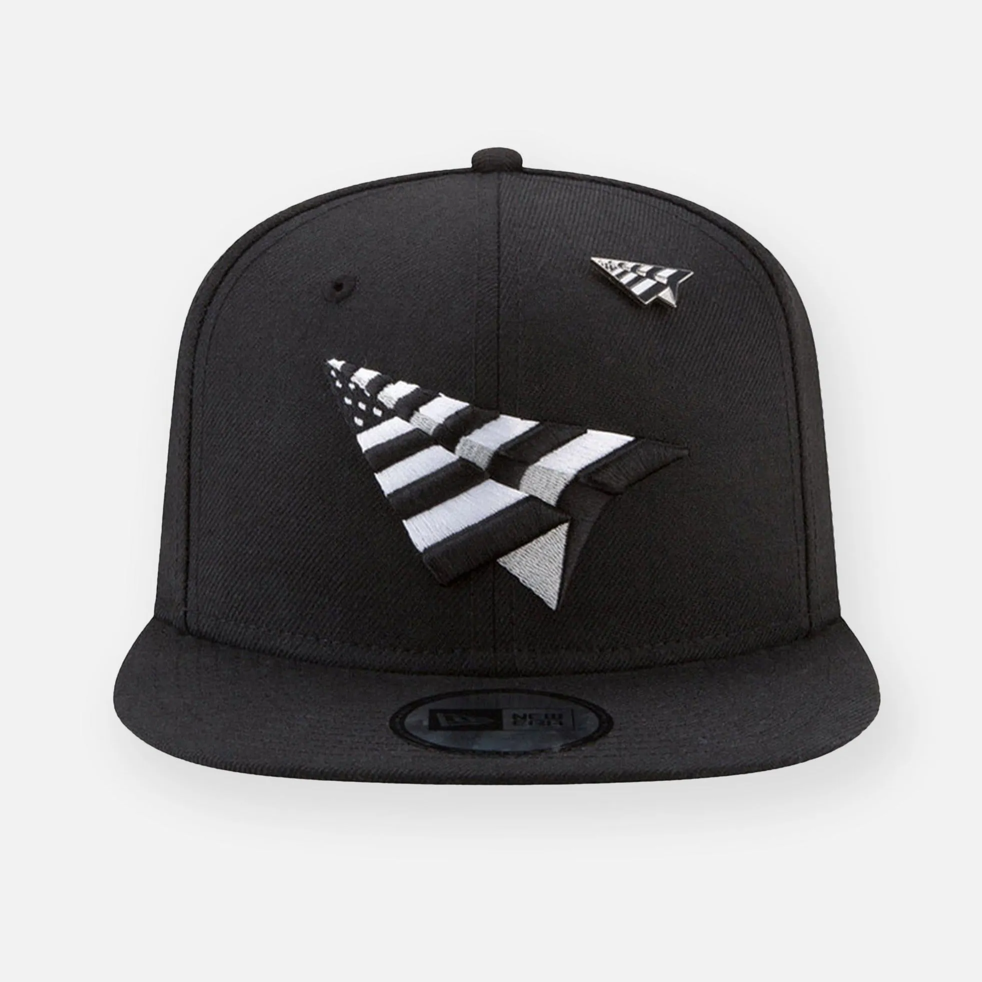 Paper Plane - The Original Crown Old School Snapback Hat with Black Undervisor