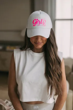 "Let's Go Girls" Trucker Hat- White