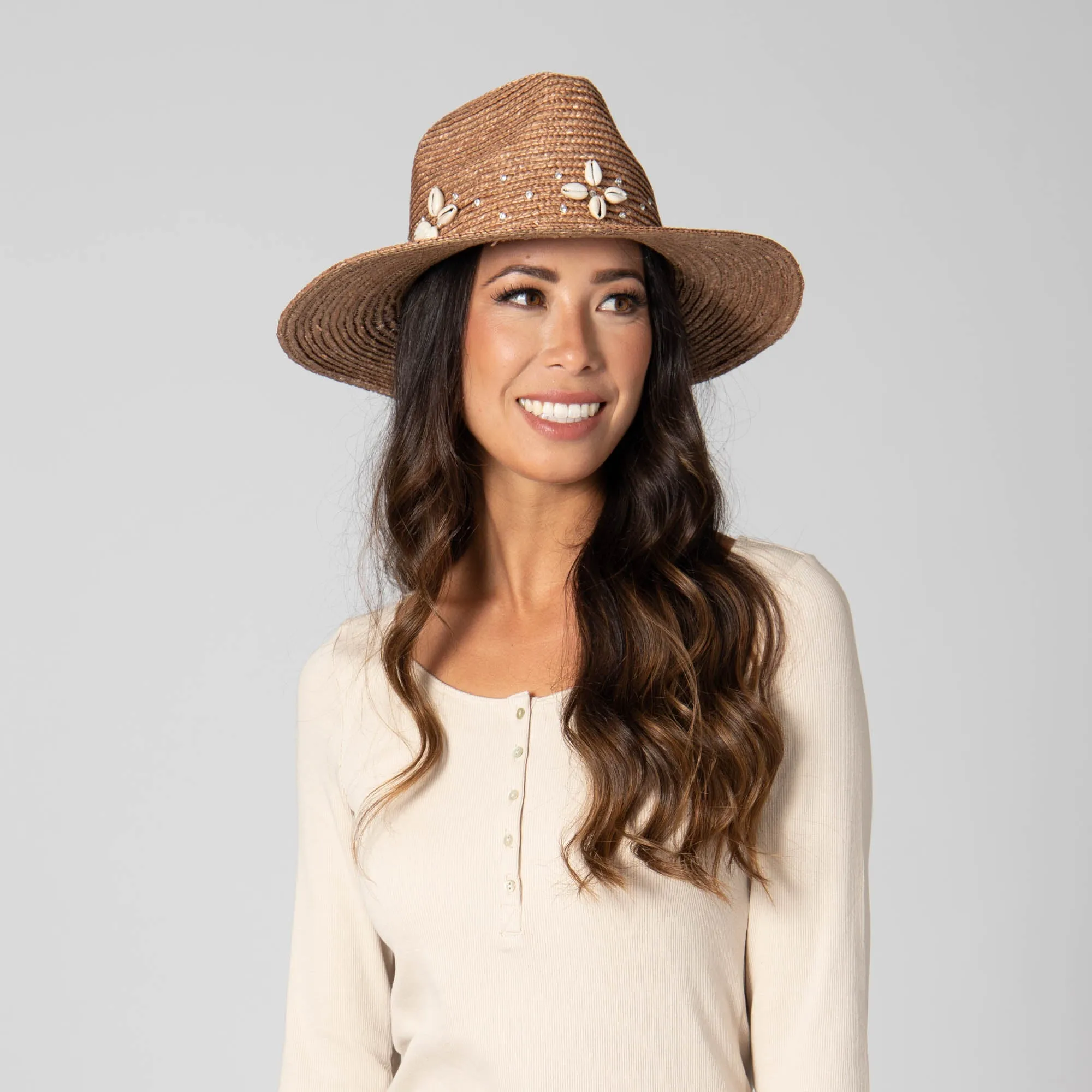 Resort Ready - Wheat Straw Fedora with Glam Details