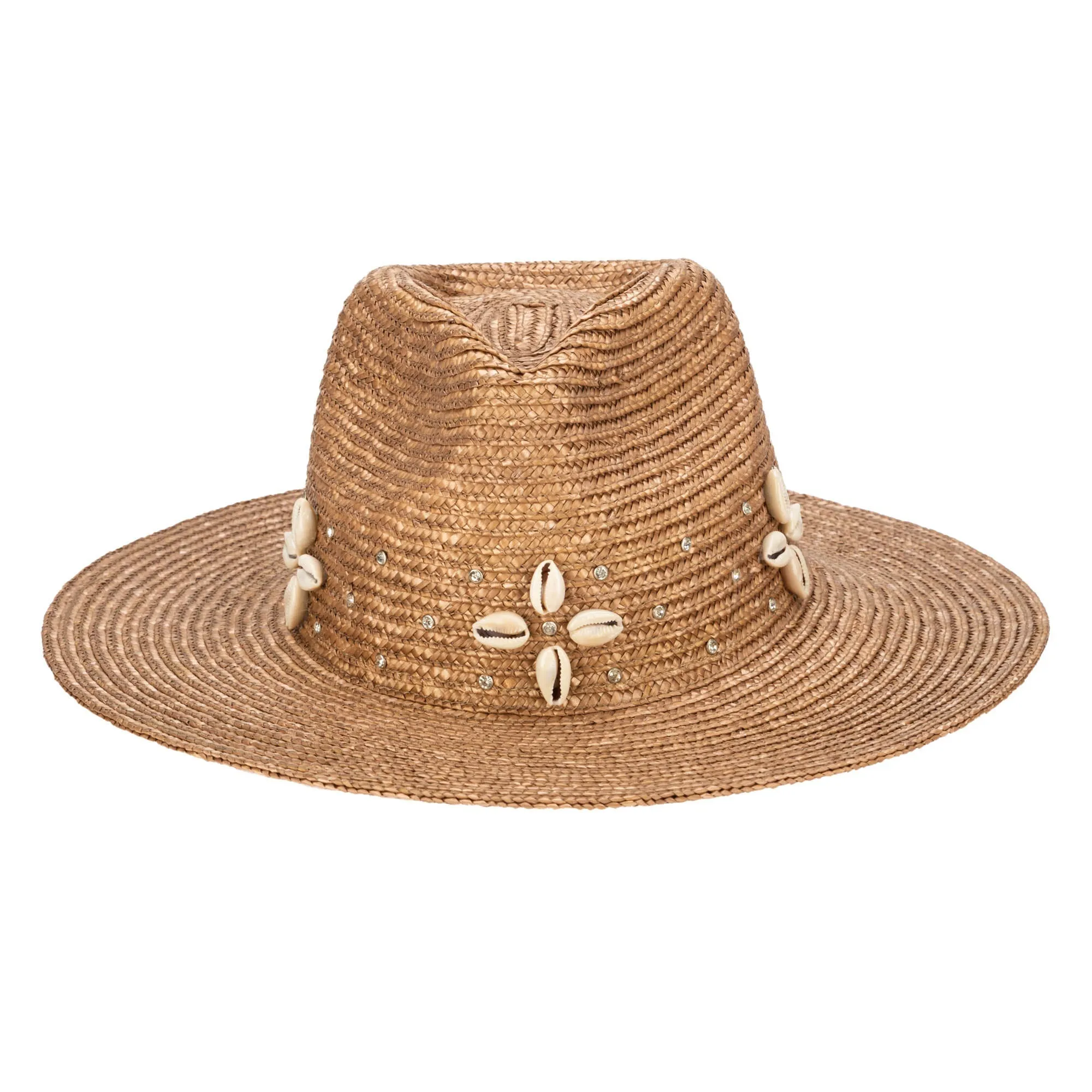 Resort Ready - Wheat Straw Fedora with Glam Details