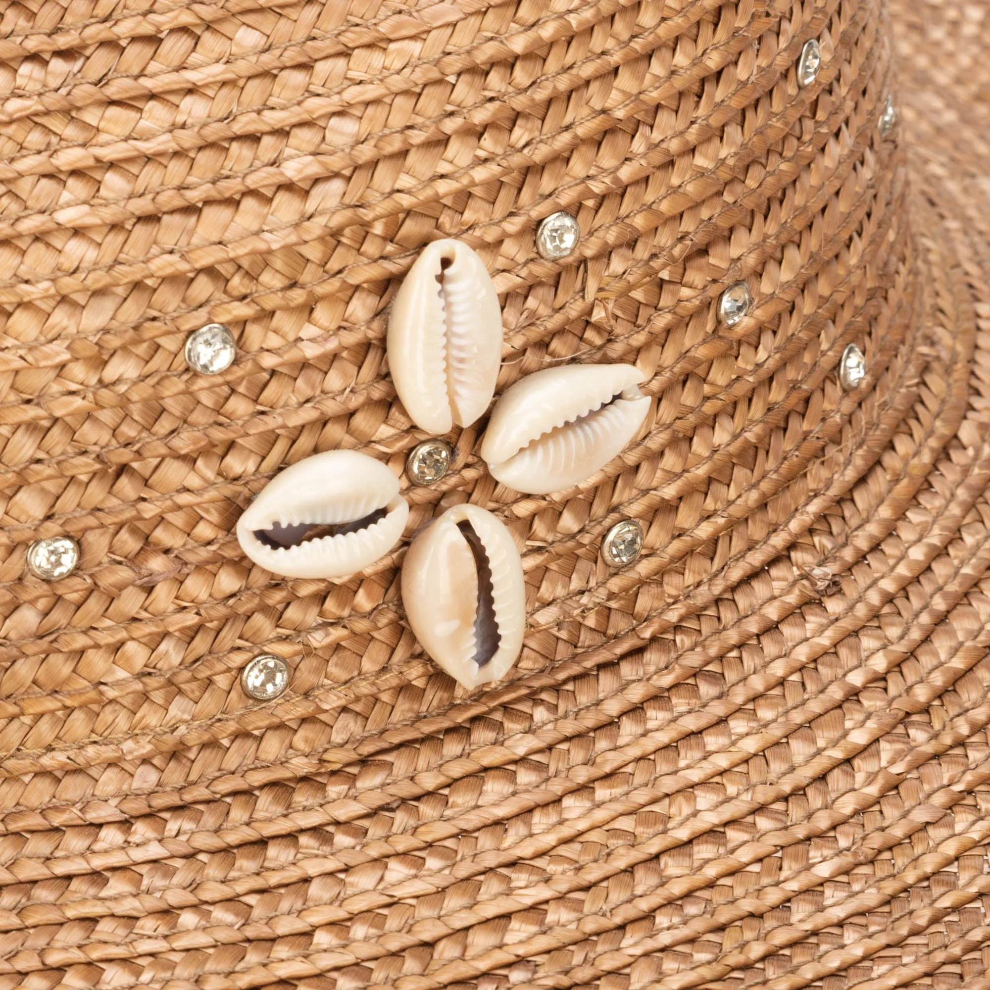 Resort Ready - Wheat Straw Fedora with Glam Details