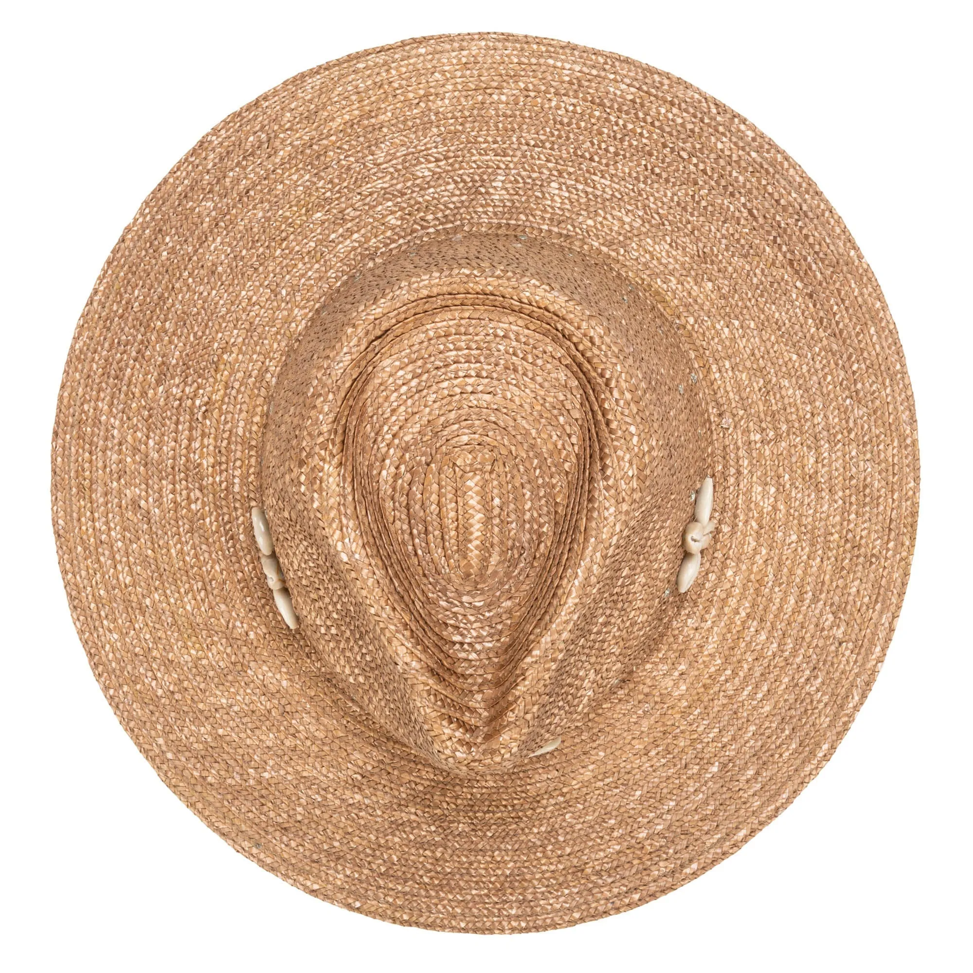 Resort Ready - Wheat Straw Fedora with Glam Details