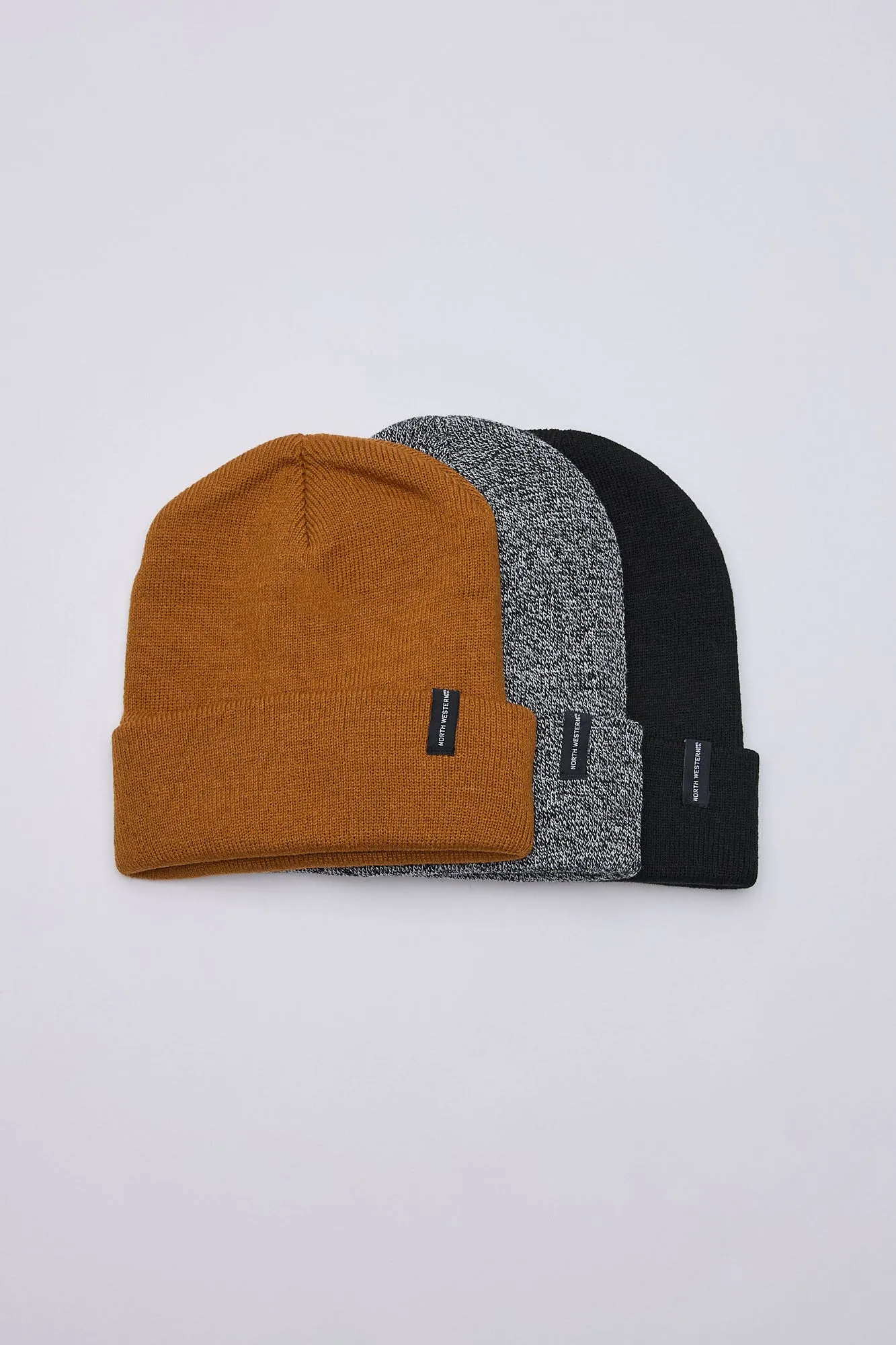 Rolled Cuffed Beanie 3-Pack