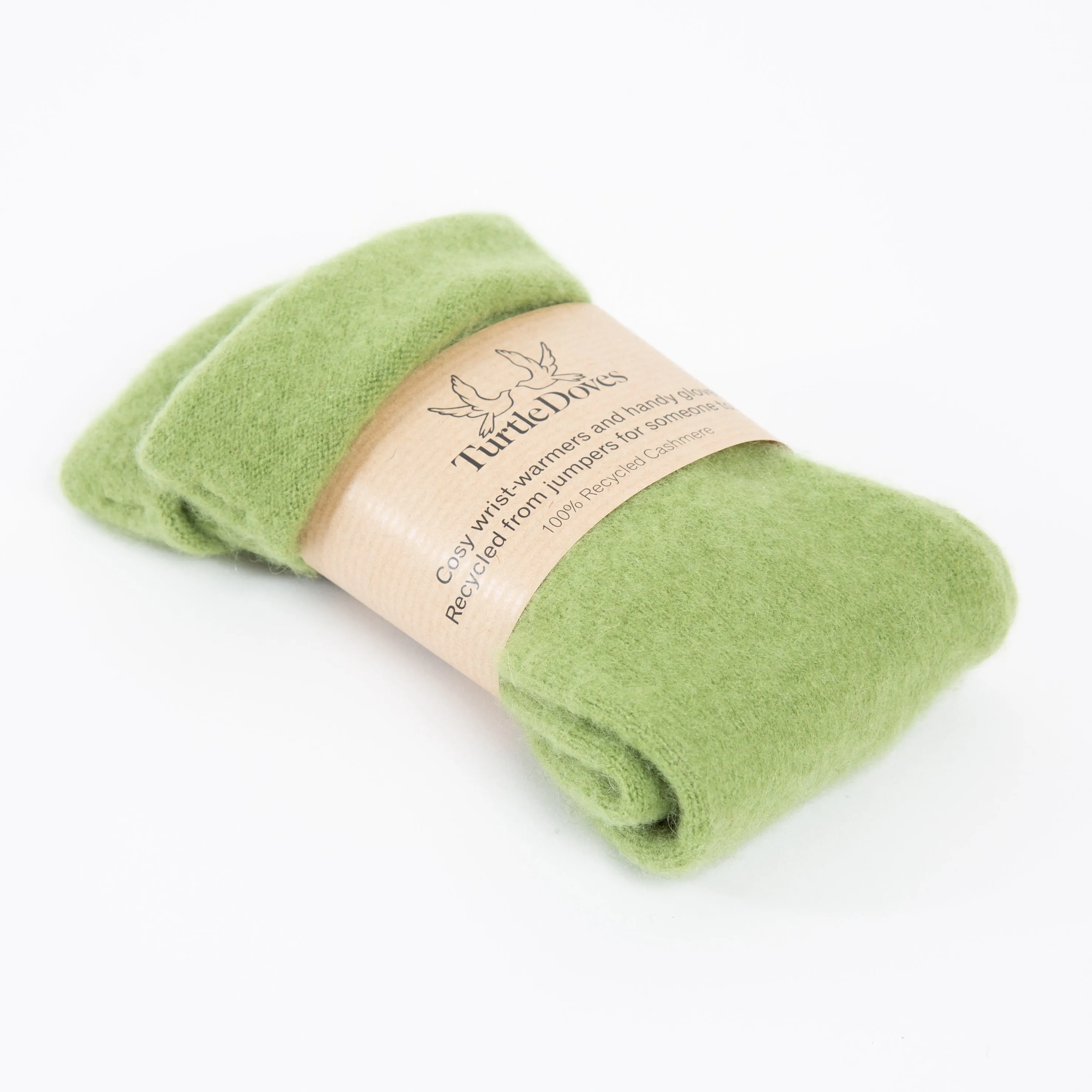 Spring Green Cashmere Fingerless Gloves