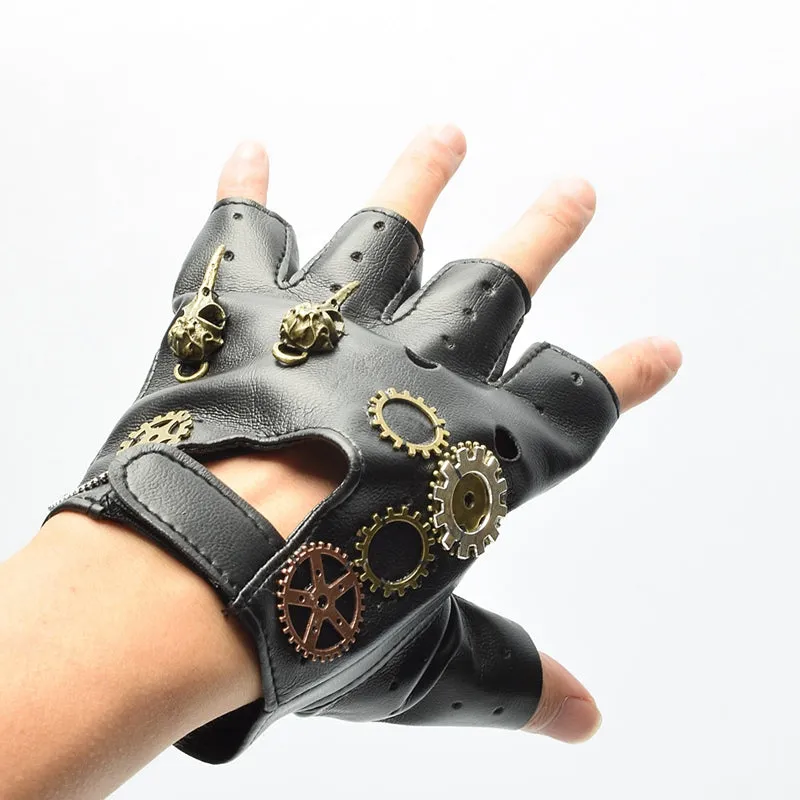 Steampunk Gear Fingerless Gloves