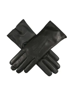 Women's Heritage Touchscreen Three-Point Cashmere-Lined Leather Gloves