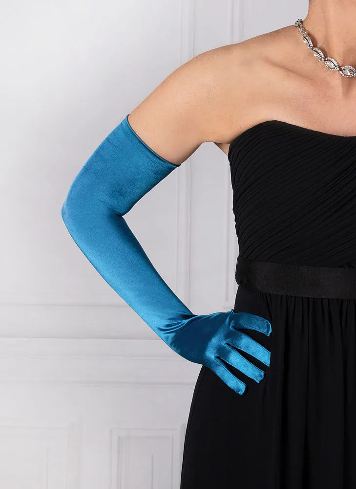 Women's Long Opera Satin Gloves